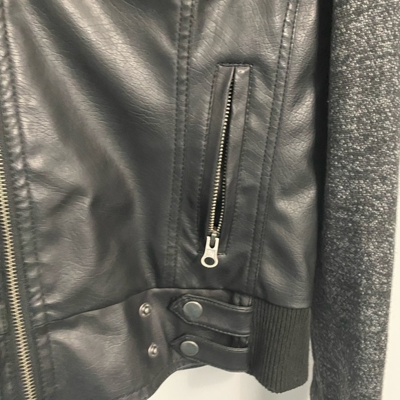 Miss‎ London Jacket Junior Pleather Jacket Black Size Large - Picture 3 of 10